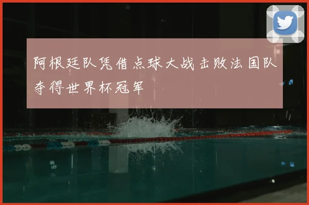 阿根廷队凭借点球大战击败法国队夺得世界杯冠军
