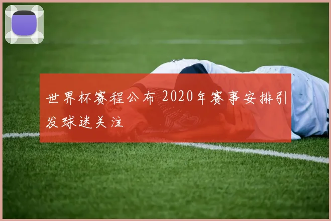 世界杯赛程公布 2020年赛事安排引发球迷关注